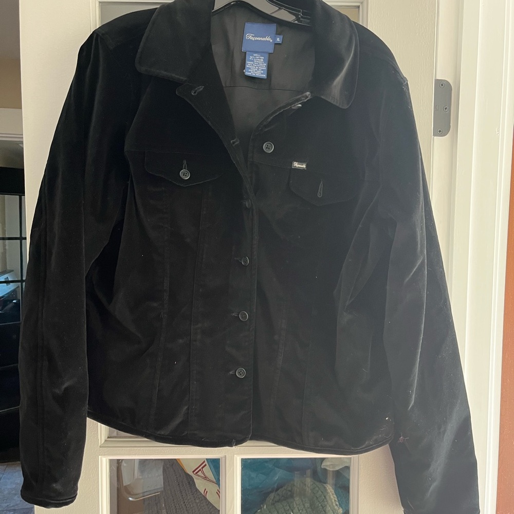 Faconnable Women's Black velvet Jacket
